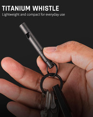 TISUR Titanium Emergency Whistle,120Db Safety Whistle with Lanyard,Outdoor Survi