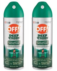 2PK OFF Deep Woods Insect Repellent V Long Last Protection Aerosol 6oz Bug Spray
