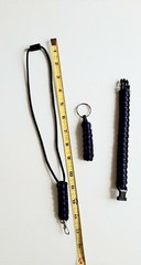 Paracord Thin Blue Line Bracelet / Keychain / Lanyard Gift Set /Made in The USA
