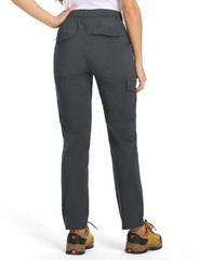 TBMPOY Women’s Hiking Cargo Pants Lightweight Water X-Large, Dark Grey