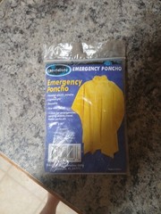 Coastalista Adult Hooded Plastic Emergency Poncho 50 x 80 in. Clear