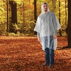 Emergency Poncho Disposable Raincoat 10 Pack Waterproof Reusable Lightweight