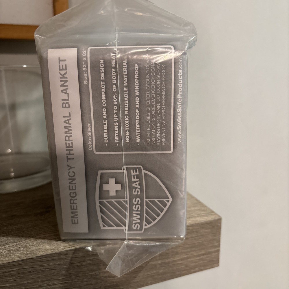 Swiss Safe Emergency Mylar Thermal Blankets Premium 52inch X 82inch (10 Pk.)