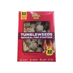 32 Count Royal Oak Tumbleweeds Natural Fire Starters