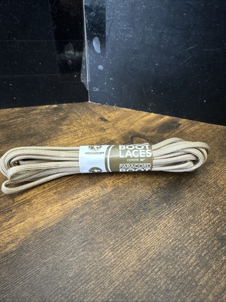 New Brigade QM 550 Paracord Boot laces 80″ Coyote PCL8066