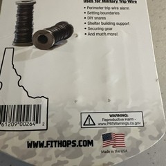 New! Camp Safe Military Trip Wire Wildlife Intruders Black Annealed Wire