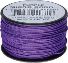 High Tech Braided Micro Cord 125ft Polyester/Nylon, Strength 100 lbs, USA Made &