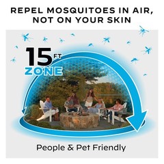 Thermacell Patio Shield Mosquito Repeller Lantern Midnight PS1 15ft DEET-Free
