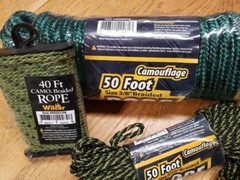 Knot Tying Kit Deluxe with 140 feet of Camo Rope in Variety of Sizes
