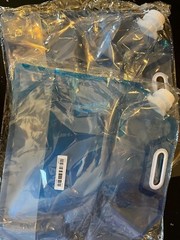 2 Reusable 10L Water Bags for Camping, Emergency, Survival, Hurricane