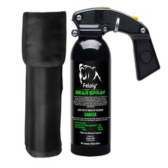 Feloiy 35 Feet BEAR Deterrent Repellent Spray 16 oz GLOW CAP CAMPING HIKING