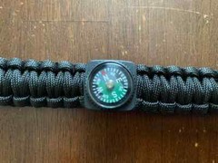 FLIPITSF 6 IN 1 PARACORD BLACK BRACELET MULTI TOOL EDC OUTDOOR SURVIVAL CAMPING