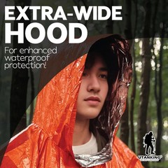 4pcs Emergency Thermal Rain Coat Blanket Outdoor Camping Hiking Survival Gear