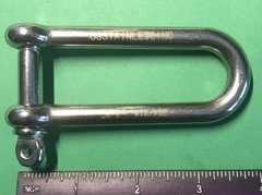 Stainless Steel 316 Long D Shackle, 3/8 10mm, Marine Grade, Heavy Duty