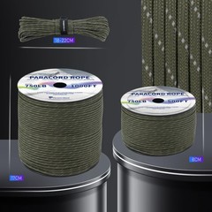 750LB Reflective Paracord Rope 100ft/500ft/1000ft – Heavy Duty Survival Camping