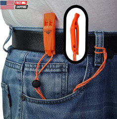 Emergency Whistles with Lanyard Safety Whistle Survival Shrill Loud Blast for Ka