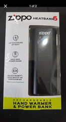 Zippo HeatBank 6 Rechargeable Electric Hand Warmer Power Bank, Black, 6Hr