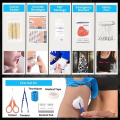 Survival Kit and First Aid Kit, 142Pcs Survival Gear & Equipment, for Men Dad Hu