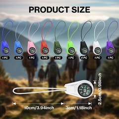 Mini Compass for Kids Keychain, Small Bulk Multi-Color Outdoor Camping Hiking…