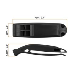6pcs Emergency Whistles, Safety Whistle with Lanyard for Kayaking, Black