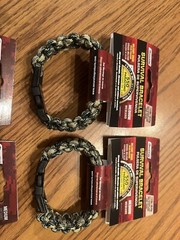 Survival Bracelet SECURELINE NWT MEDIUM 9″ Lot of 3 Black or Multi Unisex