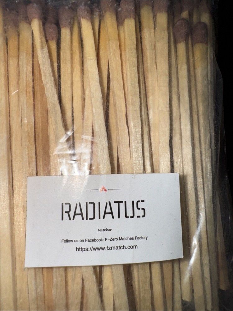 Radiatus Regular Stick Brown Tip Matches 4 Inch Refill 100 pcs