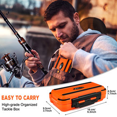 PLUSINNO Fishing Gear 6.3″ x 3.7″ x 1.8″, 253pcs Accessories Kit