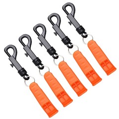 5pcs Outdoor Survival Whistle Portable Plastic Whistle Camping Travel Accessory