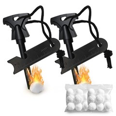 2PCS Magnesium Fire Starter with Striker, High Temp Magnesium Rod, Ferro Rod …