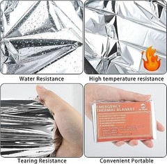 Durable Emergency Mylar Space Blankets – 4-Pack for Camping & Hiking Preparation