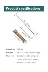 CAMPINGMOON Fire Blowing Stick Split Type Compact Fire Starter MS-43 Fast Ship