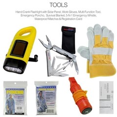 Emergency Survival Kit 1-Person 72 Hour Backpack First Aid Food Water Blanket US