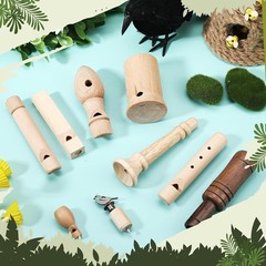 9 Pcs Wooden Bird Call Set for Birdwatchers, Nature Lovers, Realistic Sound