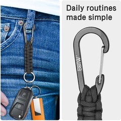 EOTW Paracord Keychain Carabiner Key Chain Lanyard Braided with Aluminum Clip