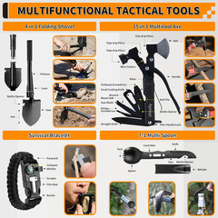 Survival Kit, Gifts for Men Women Teen Boys, 252 Pcs Survival Gear and Equipment