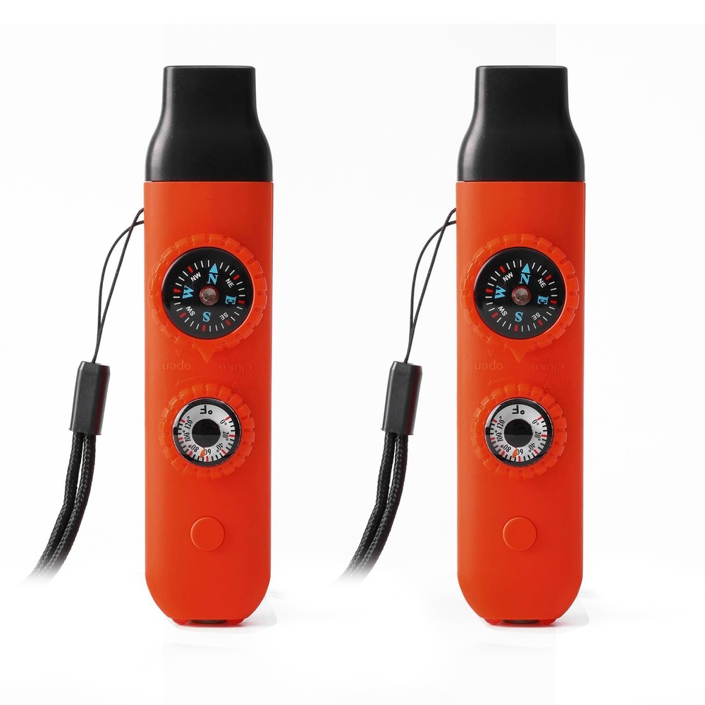 Emergency Survival Safety Whistle，Whistle for Kids with Orange 2pcs