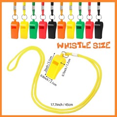 Adult Safety Whistle with Lanyard Plastic Emergency Loud Survival Outdoor Gear