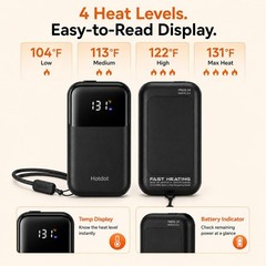 Rechargeable Hand Warmers 2 Pack, Electric Pocket 2Pack, Matte Black