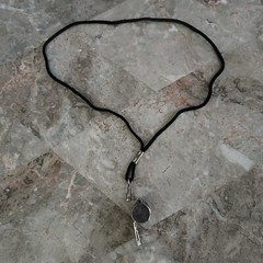 Chrome Coach Whistle with Cord Lanyard
