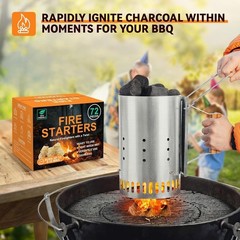All-Weather Fire Starters – 72 Count Odorless & Smokeless for Grilling & Camping
