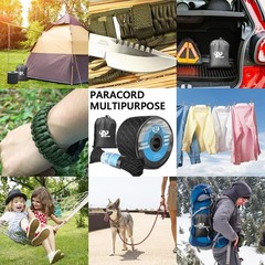 750Ib Reflective Paracord Rope, para Cord Lanyard, Parachute 100FT, White