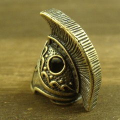 Brass “Helmet” knife Lanyard Bead Paracord beads crafted for EDC gear XLH036