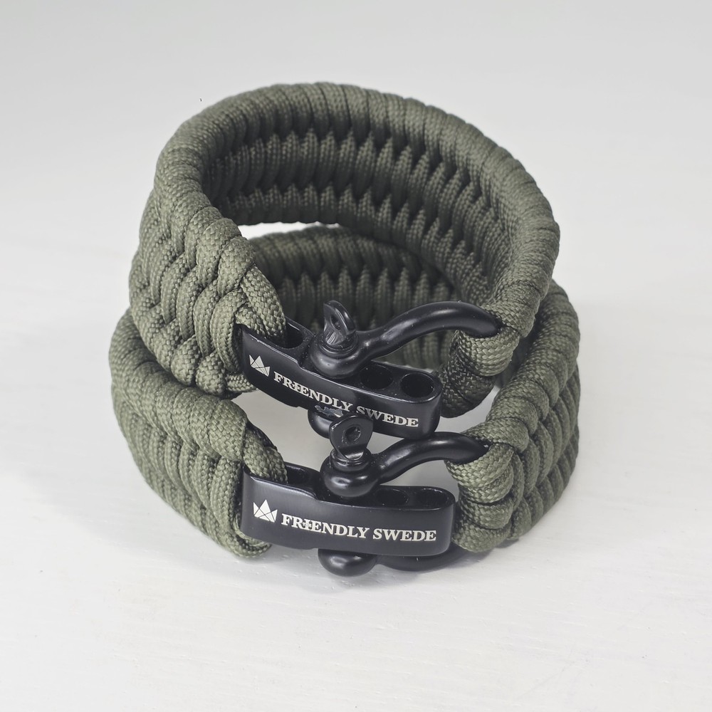 Lot Of 2 Friendly Swede Survival Shackles Paracord Bracelets Survivor Cord