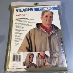 Stearns Rainmaster Adult Poncho Lightweight Waterproof Hooded 50″x94″