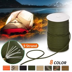 550 Paracord 9-Strand 4mm Rope 100M Cord Outdoor Survival Hiking Camping Hunt…