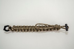 Fire Starter Bracelet Survival Adjustable Paracord Ferro Rod EZ Deploy Bushcraft