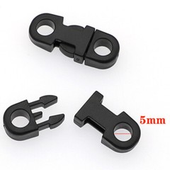 100Pcs Buckles Black For Paracord Bracelets Plastic Safety Clasp Side Release