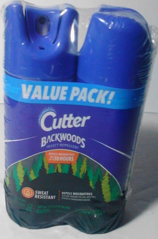 Cutter backwoods insect repelent 2 pack (2-6 oz cans) sweat resistant 25% deet