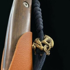 Brass Knife Beads Umbrella Rope Cord Outdoor Knife Pendant Paracord Lanyard Bead