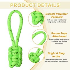 8Pcs Reflective Paracord Zipper Pull, 85 mm Length for Backpacks, Shiny Green